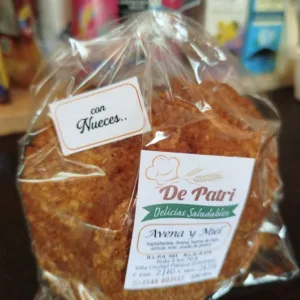 Galletas de avena y miel De Patri con Nueces 100gs