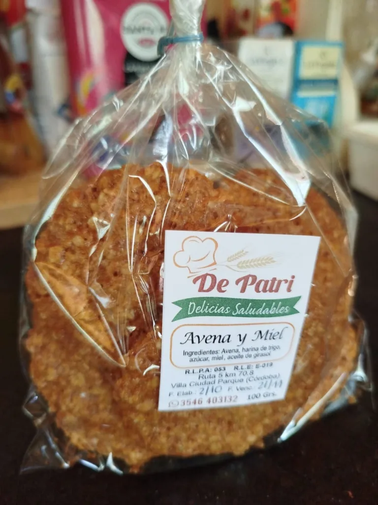 Galletas de avena y miel De Patri 100gs