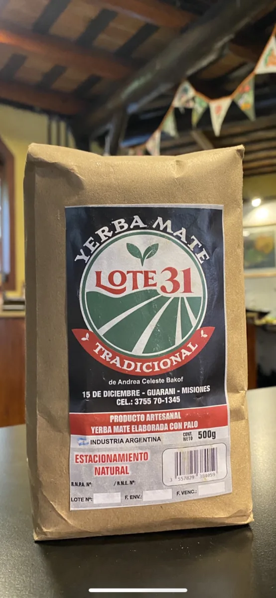 Yerba agroecológica Lote 31 x 500 gr.